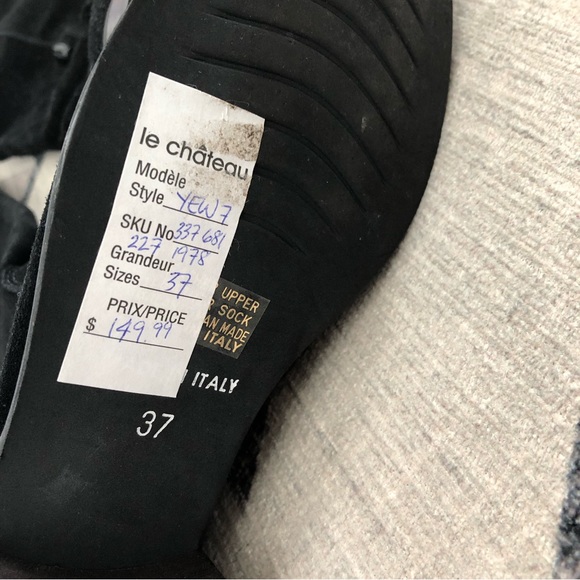 New Le Chateau Black Leather Over the Knee Boots 37 - Picture 3 of 3